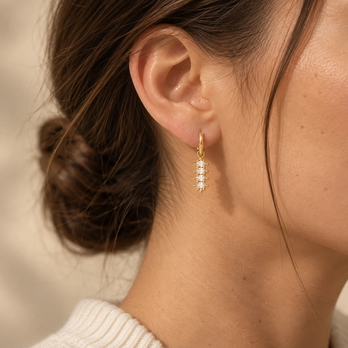 NEROLI IVOIR - Boucles d'oreilles